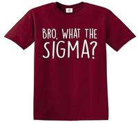 Darkwear T-shirt pour enfant imprimé What The Sigma, T-shirt marron imprimé blanc, 5-6 ans