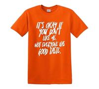 Darkwear T-shirt pour homme avec inscription « It's Okay IF You Don't », T-shirt orange imprimé blanc, XXL