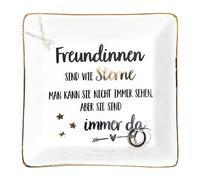 Darlena Freundinnen sind wie Sterne Dekoschale | Beste Freundin Geschenk, Geburtstagsgeschenk | Schmuckschale mit Spruch | BFF Geschenke für Freundin zum Geburtstag oder Weihnachten