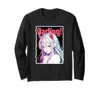 Darling Anime Glitch Devil Horns, Manga rétro Vaporwave Girl Manche Longue