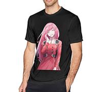 Darling in The Franxx Mens T-Shirt Unisex Graphic Black Tee Shirt M