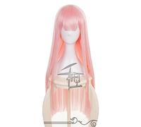 DARLING in the FRANXX Strelizia 02 ZERO TWO Pink Long Straight Synthetic Hair Heat Resistant Cosplay Costume Wig Women