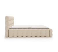 Darling - lit coffre - 160x200 cm - sommier inclus - en velours - Beige