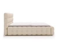 Darling - lit coffre - 180x200 cm - sommier inclus - en velours - Beige