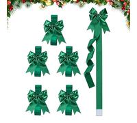 d'Armoire de Noël | 6 Pièces Grands Ornements Vintage - Décorations de Noël en Ruban pour Armoire | Pour Fête Festive Couronne Porte D'entrée Fenêtre Mur Maison De Campagne Jardin