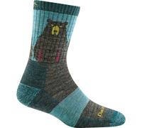 Darn Tough Bear Town Micro Crew l ger pour femme avec chaussettes coussin es (mod le 1970) - Aqua Medium