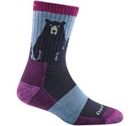 Darn Tough Bear Town Micro Crew l ger pour femme avec chaussettes coussin es (mod le 1970) - Violet, taille L