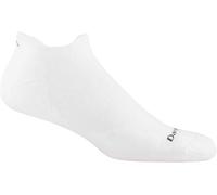 Darn Tough (Style 1054) No Show Tab Chaussettes de course ultra légères avec coussin pour homme - blanc - Large