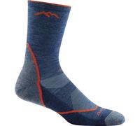 Darn Tough Vermont Light Hiker Micro Crew pour homme avec chaussettes coussines (style 1972) Bleu/denim Large