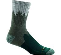 Darn Tough Vermont Men's Number 2 Micro Crew Midweight Hiking Socks Numéro Poids Moyen avec Coussin, Vert, M Homme