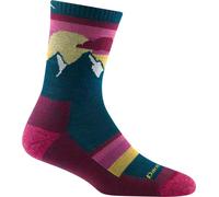 Darn Tough Vermont Sunset Ledge Micro Crew Léger avec coussin Bleu sarcelle foncé Taille M (US 7,5-9,5), bleu sarcelle foncé