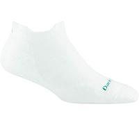 Darn Tough Women's Run Coolmax No Show Tab Ultra-Lightweight with Cushion - Large White Coolmax Socks for Running