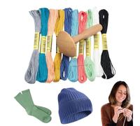 Darning Mushroom, Wooden Repair Tool, Mending Accessories for Clothes, Embroidery Set for Hats, Handmade Fix Kit for Sweaters, Pants, Crafting Sewing Projects, Multicolor, 1 Set