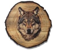 DARO Design - Image mural Loup Taille 30 cm - Impression d'art prête à accrocher - Décoration murale sur le thème de la chasse, de la nature, des animaux