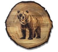 DARO Design - Image murale Ours Taille 30 cm - Impression d'art prête à accrocher - Décoration murale Thème Chasse, Nature, Animaux