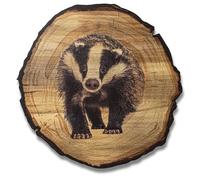 DARO Design - Tableau Dachs Taille 20 cm - Impression artistique prête à accrocher - Décoration murale sur le thème de la chasse, de la nature, des animaux