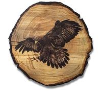 DARO Design - Tableau mural aigle taille 20 cm - Impression d'art prête à accrocher - Décoration murale thème chasse, nature, animaux