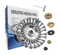 Darohz Têtes de 15,2 cm pour débroussailleuse rotative en fil d'acier - Kit adaptateur universel - Pour tondeuse à gazon de jardinage légère - Élimination de la rouille et de la mousse.