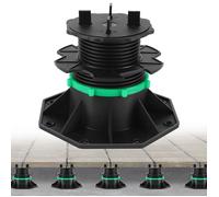 Daromigo 50pieces Plots réglables 72/140mm Plot terrasse dalle réglable Pour pierre et carrelage Plots Avec anneau POSE - FINITION