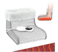 Daromigo Chauffe-pieds massant ,Doublure ultra-douce,Télécommande filaire,gris clair CHAUFFERETTE ELECTRIQUE