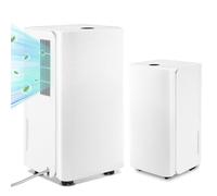 Daromigo Déshumidificateur Electrique 16L/jour - avec 3 modes de fonctionnement, affichage numérique, tuyau de vidange, minuterie 24H, fonction de dégivrage, réservoir d'eau 2L