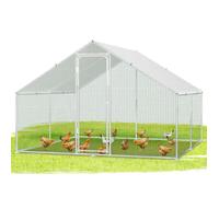 Daromigo Enclos Poulailler Chenil Extérieur - Grande Taille - Toit en Tissu PE - 3*3*2 POULAILLER