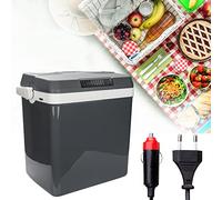 Daromigo Glacière 24 litres, Glacière électrique Portable Glacière thermoélectrique 12 Volts et 230 Volts, Refroidit et réchauffe, Mode ECO Mini réfrigérateur pour Voiture, Bateau, Camping-Car
