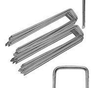 Daromigo Lot de 250 piquets d'ancrage en Fil d'acier - Longueur : 150 mm - Largeur : 25 mm - Diamètre : 2,8 mm - Ancrage au Sol en Acier galvanisé - Chevilles de Terre pour la Fixation de Toile
