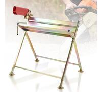 Daromigo Mantigositeen Chevalet de sciage pliable en bois galvanisé, support et denture pour bois de chauffage et tronçonneuse, capacité de charge jusqu'à 150 kg