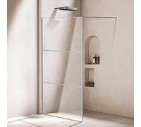 Daromigo Paroi de douche en verre 120 x 200 cm, 5 mm de verre de sécurité ESG pour douche walk-in, séparation de douche à cadre complet en aluminium, plage de réglage de 0-10 mm, montage possible à