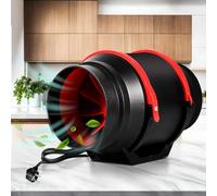 Daromigo Ventilateur de conduit de fumée - 150 mm - Avec télécommande - 220 V - Silencieux - 540 m³/h - Ventilateur d'extraction réglable - Pour salle de bain, cuisine, WC, serre