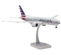 Daron Boeing 777-200 American Airlines 1:200 - Plastique ABS de Qualité Supérieure - Modèle Finition - Châssis et Pied Inclus - Pas de Colle Nécessaire - N776AN - 32 cm x 30 cm