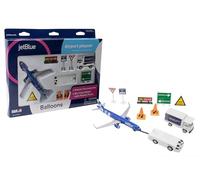 Daron Lot de 12 ballons JetBlue A321 en métal moulé sous pression et plastique pour avion, véhicules et accessoires, ensemble de jeu et de collection, pour enfants de 3 ans et plus