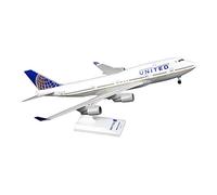 Daron Skymarks United 747-400 Post Co Merge Model Kit with Gear (1/200 Scale), White