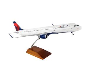 Daron Worldwide Trading Skymarks Delta A321 1/100 Wood Stand & Gear Airplane Model