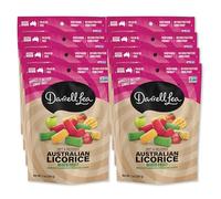 Darrell Lea Réglisse australienne douce, sans OGM, sans huile de palme, convient aux végétariens, sans sirop de maïs à haute teneur en fructose, bonbons à la réglisse doux et moelleux, fabriqués en