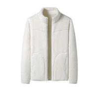 Darringls Blouson bomber pour homme - Veste d'hiver - Couleur unie - Veste polaire - Veste en cuir - Coupe ajustée - Veste d'extérieur en polaire - Veste d'hiver décontractée - Veste universitaire