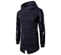 Darringls Sweat à capuche pour homme Assassins Gothic Creed Fermeture éclair latérale Lacets Veste à capuche Assassin Creed Cravate foncée Slim Fit Manteau à capuche Zipper Hoodies, Gris 01., L