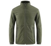 Darringls Veste polaire pour homme - Veste de survêtement d'hiver avec fourrure en peluche - Sans capuche - Veste bomber tactique - Veste de transition en polaire moderne - Veste chaude - Col montant