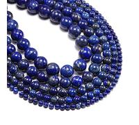 DarryDooly 1 Brin/lot 4/6/8/10/12 mm AAA Perles de Pierre de Lapis Lazuli Naturel Rond Perle d'espacement en Vrac pour la Fabrication de Bijoux Bracelet à bricoler soi-même