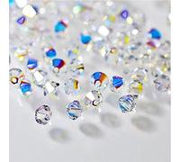 DarryDooly 3 MM 4 MM 5 MM 6 MM 8 MM Cristal Clair AB Couleur Cystal toupie Perle en Vrac pour la Fabrication de Bijoux Bricolage Accessoires de Perles