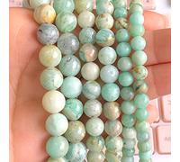 DarryDooly Pierre Naturelle Chrysoprase Australie Jades Perle Ronde Perles d'espacement en Vrac pour la Fabrication de Bijoux Bracelet à bricoler soi-même et Collier 6/8/10mm 15 Pouces