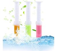 Darryy 3 Pièces Bloc Sans Cage Nettoyant WC, 12 Gélules, Nettoyant WC, Produit WC, Nettoyant Cuvette Toilette, WC Fresh Disc, Gel WC Javel, Osmanthus, Mandarine, Gardenia(F)