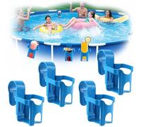 Darryy 4PCS Porte Gobelet Piscine, Porte Gobelet pour Piscine, Accessoires de Piscine Multifonctions Porte gobelet Bord de Piscine