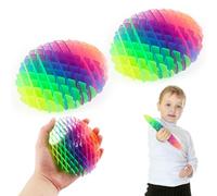 Darryy Fidget Worm Toys, Pack de 2 Jouets Fidget, Jouets Anti-Stress, Soulagement du Stress Sensoriel, Jouets Sensoriels pour Adultes et Enfants (Couleurs Arc-en-Ciel)