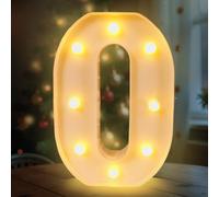 Darryy Lettre Lumineuse, Lettres LED 22 cm, Idéales pour les Demandes en Mariage, les Festivals, les Fêtes et Autres Occasions, pour Créer une Atmosphère Romantique et Chaleureuse (O)