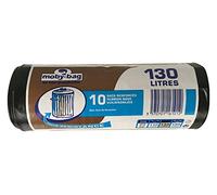 dart france Sac Poubelle Noir 130 L - Pack de 10 Unités - Résistant - Sans Parfum - Pour Déchet Industriel