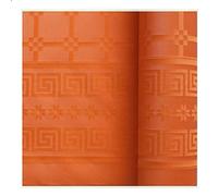 nappe papier damassé 6x1.18m orange - dart 147056 Orange