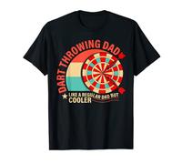 Dart Throwing Dad Like a Regular Dad - Retro Dart Lover Papa T-Shirt