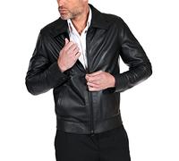 D'Artienzo Veste Cuir Homme Noir Agneau Blouson Cuir Veritable Made in Italy Marlon Cam 50/L/Noir